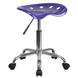 English Elm Vibrant Tractor Seat and Chrome Stool