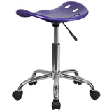 English Elm Vibrant Tractor Seat and Chrome Stool