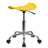 English Elm Vibrant Tractor Seat and Chrome Stool