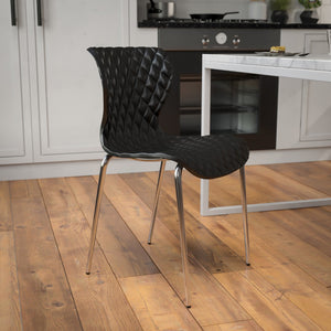 English Elm Commercial Grade Contemporary Design Plastic Stack Chair