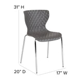 English Elm Commercial Grade Contemporary Design Plastic Stack Chair