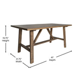 English Elm Solid Wood Farmhouse Coffee Table, Trestle Style Accent Table