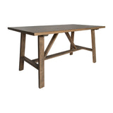 English Elm Solid Wood Farmhouse Coffee Table, Trestle Style Accent Table