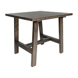 English Elm Solid Wood Farmhouse End Table, Trestle Style Accent Table