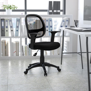 English Elm Commercial Grade Mid-Back Mesh Swivel Ergonomic Task Office Chair with T-Arms - Desk Chair