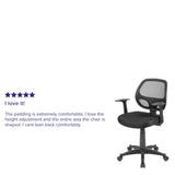 English Elm Commercial Grade Mid-Back Mesh Swivel Ergonomic Task Office Chair with T-Arms - Desk Chair