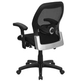 English Elm Commercial Grade Mid-Back Super Mesh Executive Swivel Office Chair with Adjustable Lumbar & Arms