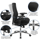 English Elm Commercial Grade Series 24/7 Intensive Use Big & Tall 350 lb. Rated Mesh Multifunction Swivel Ergonomic Office Chair