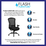 English Elm Commercial Grade Series 24/7 Intensive Use Big & Tall 400 lb. Rated Mesh Multifunction Synchro-Tilt Ergonomic Office Chair