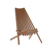 English Elm Commercial Grade Commercial Grade Indoor/Outdoor Folding Acacia Wood Chair, Low Profile Lounge for Patio, Porch, Garden,