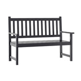 English Elm Commercial Grade Commercial Grade Indoor/Outdoor Patio Acacia Wood Bench, 2-Person Slatted Seat Loveseat for Park, Garden, Yard, Porch,