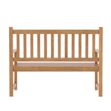 English Elm Commercial Grade Commercial Grade Indoor/Outdoor Patio Acacia Wood Bench, 2-Person Slatted Seat Loveseat for Park, Garden, Yard, Porch,