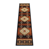 English Elm Southwestern Style 3' x 10' Brown Olefin Area Rug with Jute Backing for Entryway, Bedroom, Living Room