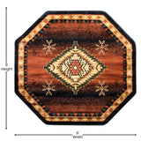 English Elm Southwestern Style Round 5' x 5' Brown Olefin Area Rug with Jute Backing for Entryway, Bedroom, Living Room