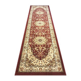 English Elm Persian Style 2' x 7' Area Rug - Olefin Rug with Jute Backing - Hallway, Entryway, Bedroom, Living Room