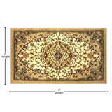 English Elm Persian Style 2x3 Area Rug-Olefin Rug with Jute Backing-Hallway, Entryway, Bedroom, Living Room