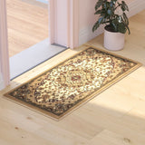 English Elm Persian Style 2x3 Area Rug-Olefin Rug with Jute Backing-Hallway, Entryway, Bedroom, Living Room