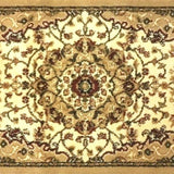 English Elm Persian Style 2x3 Area Rug-Olefin Rug with Jute Backing-Hallway, Entryway, Bedroom, Living Room