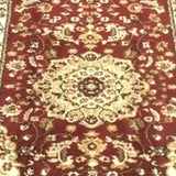 English Elm Persian Style 3' x 10' Area Rug - Olefin Rug with Jute Backing-Hallway, Entryway, Bedroom, Living Room