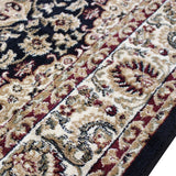 English Elm Persian Style 5x5 Square Area Rug-Olefin Rug with Jute Backing-Hallway, Entryway, Bedroom, Living Room