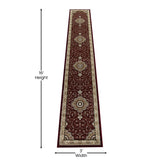 English Elm Persian Style 3' x 15' Area Rug - Olefin Rug with Jute Backing - Entryway, Bedroom, Living Room