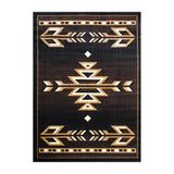 English Elm Southwestern 8' x 10' Area Rug - Olefin Accent Rug with Jute Backing - Living Room, Bedroom, Entryway