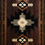 English Elm 8' x 10' Traditional Southwestern Style Area Rug - Olefin Fibers with Jute Backing