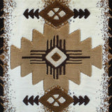 English Elm 2' x 3' Traditional Southwestern Style Area Rug - Olefin Fibers with Jute Backing