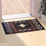 English Elm 2' x 3' Traditional Southwestern Style Area Rug - Olefin Fibers with Jute Backing