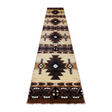 English Elm 3' x 16' Traditional Southwestern Style Area Rug - Olefin Fibers with Jute Backing