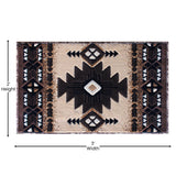 English Elm 2' x 3' Traditional Southwestern Style Area Rug - Olefin Fibers with Jute Backing