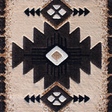 English Elm 2' x 3' Traditional Southwestern Style Area Rug - Olefin Fibers with Jute Backing