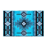 English Elm 2' x 3' Traditional Southwestern Style Area Rug - Olefin Fibers with Jute Backing