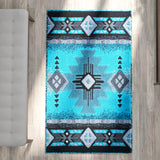 English Elm Collection 3' x 5' Rectangular Traditional Southwestern Style Area Rug - Olefin Fibers with Jute Backing