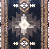 English Elm 5' x 7' Traditional Southwestern Style Area Rug - Olefin Fibers with Jute Backing