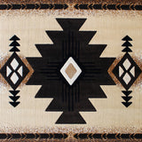 English Elm 8' x 10' Traditional Southwestern Style Area Rug - Olefin Fibers with Jute Backing