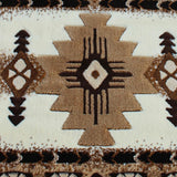 English Elm 2' x 7' Traditional Southwestern Style Area Rug - Olefin Fibers with Jute Backing