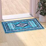 Southwest 2x3 Area Rug - Olefin Rug with Jute Backing - Hallway, Entryway, Bedroom, Living Room