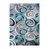 English Elm 5' x 7' Swirl Olefin Area Rug with Jute Backing - Entryway, Living Room, Bedroom