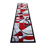 English Elm 3' x 10' Geometric Abstract Area Rug - Olefin Rug with Jute Backing - Hallway, Entryway, or Bedroom