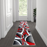 2' x 7' Abstract Area Rug - Olefin Rug with Jute Backing - Entryway, Living Room or Bedroom