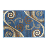 English Elm 2' x 3' Abstract Area Rug - Olefin Rug with Jute Backing - Hallway, Entryway, Bedroom, Living Room