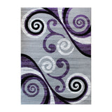 English Elm 4' x 5' Abstract Area Rug - Olefin Rug with Jute Backing - Hallway, Entryway, Bedroom, Living Room