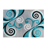 English Elm 5' x 7' Abstract Area Rug - Olefin Rug with Jute Backing - Hallway, Entryway, Bedroom, Living Room