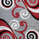 English Elm 8' x 10' Abstract Area Rug - Olefin Rug with Jute Backing - Hallway, Entryway, Bedroom, Living Room