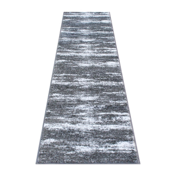 English Elm 2' x 7' Distressed Olefin Area Rug with Jute Backing for Entryway, Living Room, Bedroom