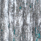 English Elm 3' x 16' Distressed Gray Olefin Area Rug with Jute Backing for Entryway, Living Room, Bedroom