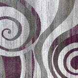 English Elm 2' x 7' Swirl Patterned Olefin Area Rug with Jute Backing for Entryway, Living Room, Bedroom