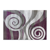 English Elm 5' x 7' Swirl Patterned Olefin Area Rug with Jute Backing for Entryway, Living Room, Bedroom