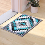 English Elm Southwestern 2' x 3' Area Rug - Olefin Rug with Jute Backing - Entryway, Living Room, Bedroom